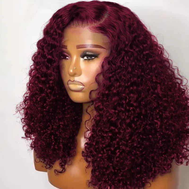 99J Burgundy Short Bob Glueless Hair Wig