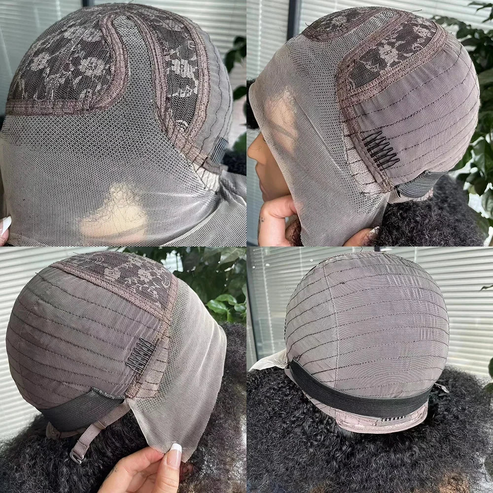 Afro Wigs Kinky Curly Lace Front Wig Human Hair Glueless 250%