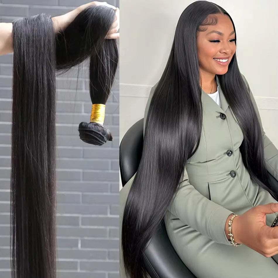 Bone Straight 100% Real Human Hair Straight Human Hair Bundles