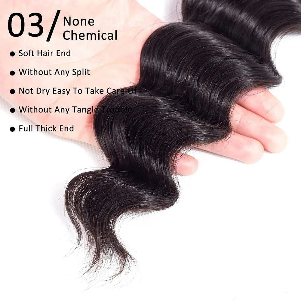Brazilian Loose Deep Wave Bundles Remy Hair Loose Deep Wave Bundles Human Hair