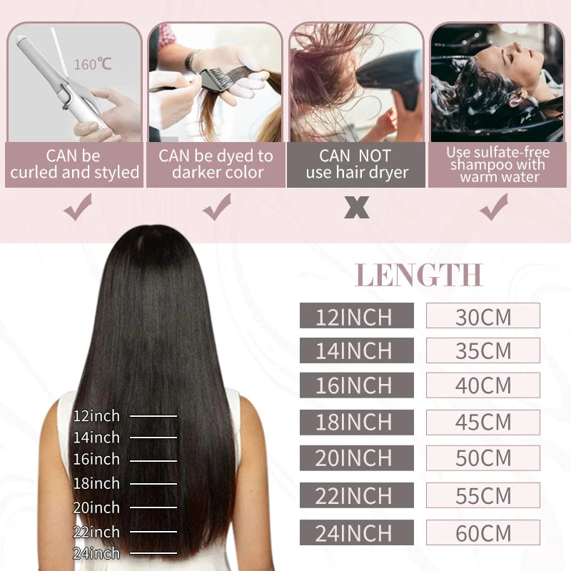 Tape in Hair Extensions Human Hair Real Natural Brazilian Remy Hair Straight
