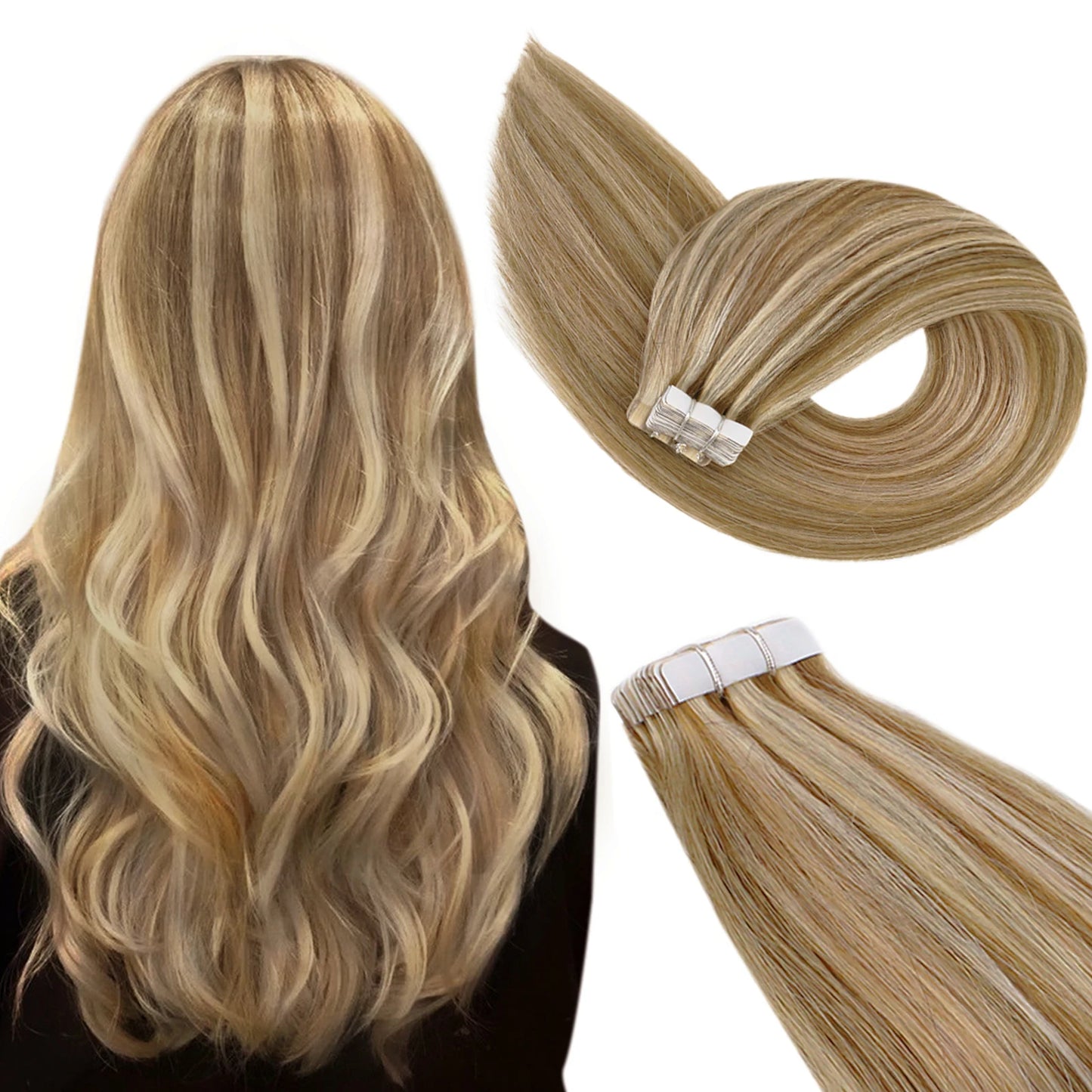 Tape in Hair Extensions Human Hair Real Natural Brazilian Remy Hair Straight