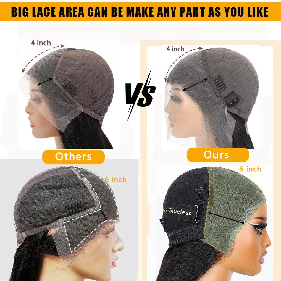 Go Glueless Wigs with Elastic Drawstring Straight