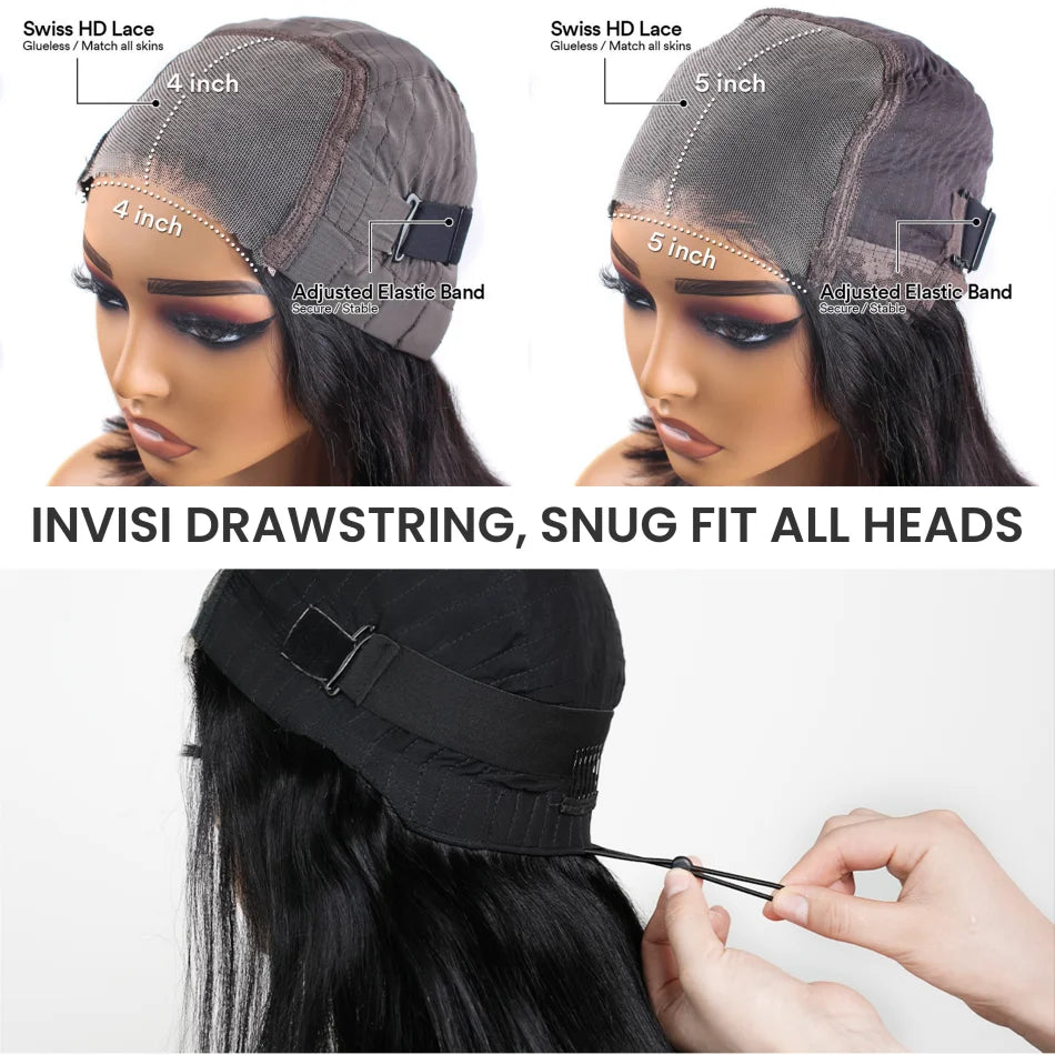 Body wave Wigs Glueless Wig Human Hair Ready To Wear