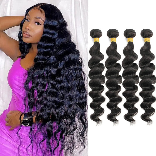 Brazilian Loose Deep Wave Bundles Remy Hair Loose Deep Wave Bundles Human Hair